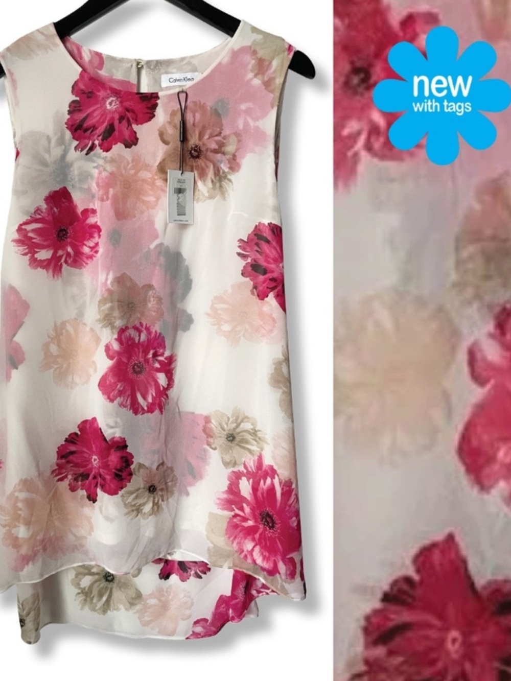 NWT 🦋 Calvin Klein Baby Doll shift dress | Large